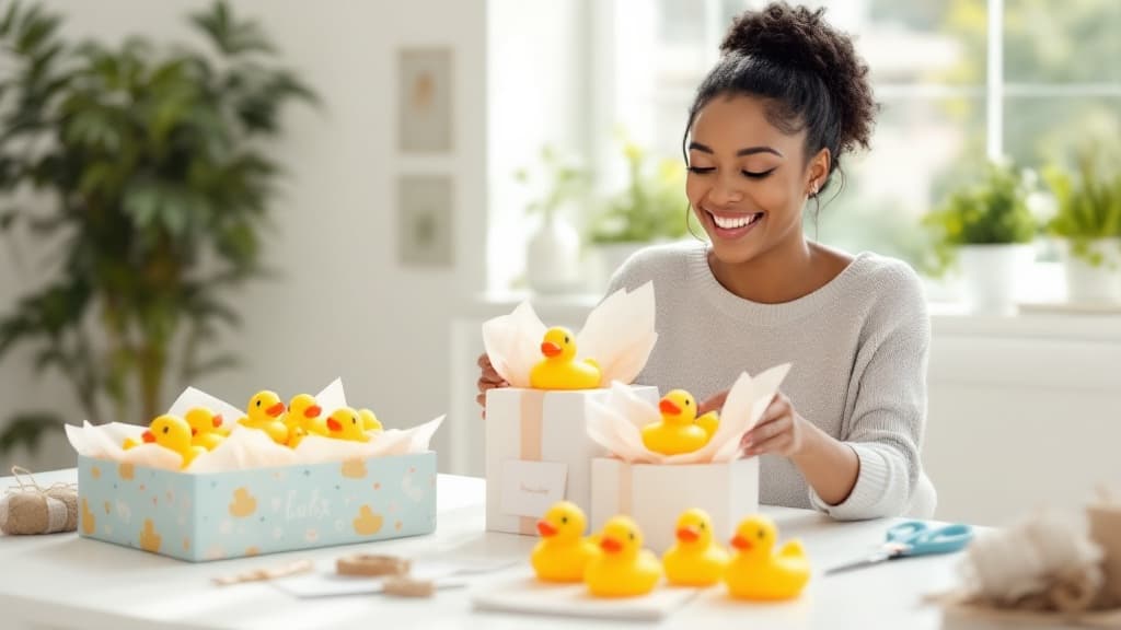 Themed rubber duck bundles and packaging